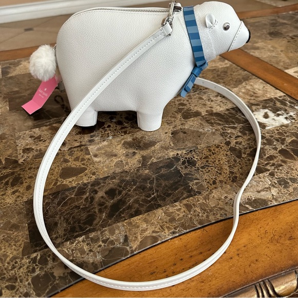 Authentic Kate Spade Polar Bear Leather Bag - Picture 3 of 11